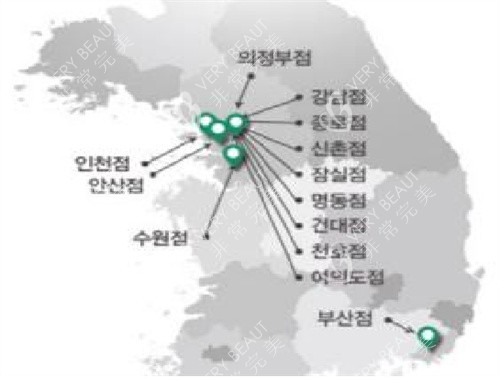 韩国如妍妇科医院分布图