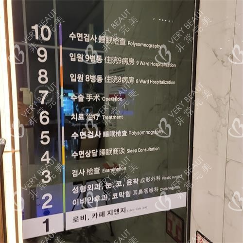 韓國(guó)gng整形醫(yī)院樓層分布