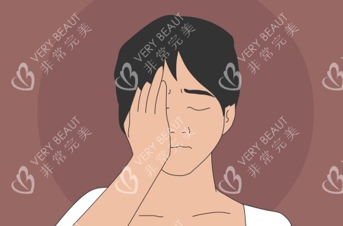 視網(wǎng)膜脫落會(huì)影響視力的卡通示意圖