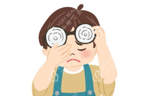 眼睛近視卡通圖片展示