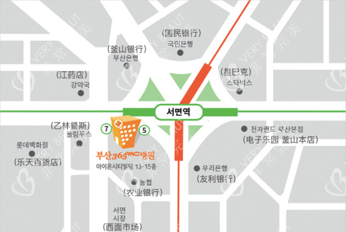 韓國(guó)365mc醫(yī)院地址示意圖