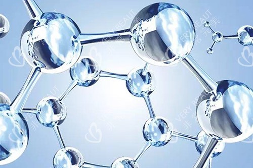 玻尿酸分子微觀卡通模型示意圖
