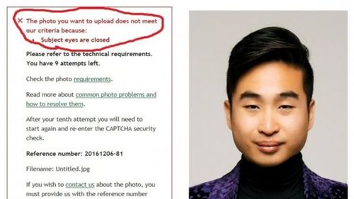华裔男因眼小申请护照遭电脑歧视 被拒原因为“闭眼”