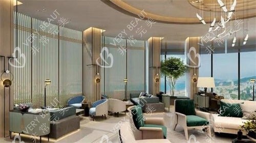 上海九慕医疗美容医院大厅休息区展示