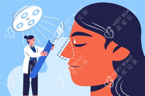 鼻部手术示意图