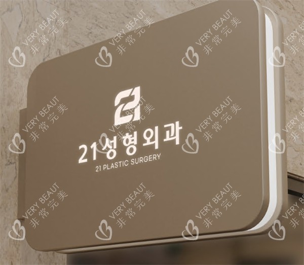 韩国21整形外科宣传牌