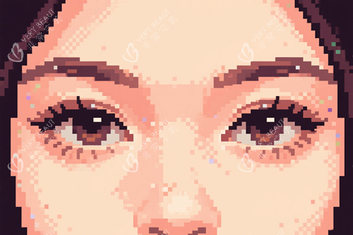 双眼皮像素画