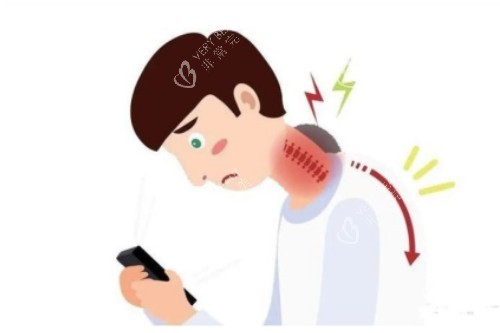 玩手机导致富贵包卡通图