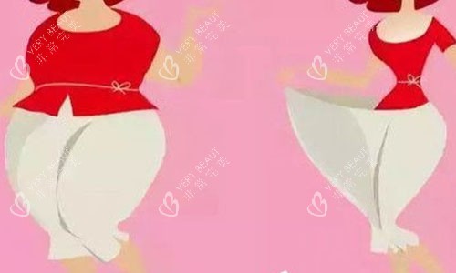 大腿吸脂前后对比图