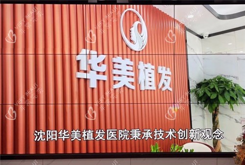 沈阳华美植发logo墙