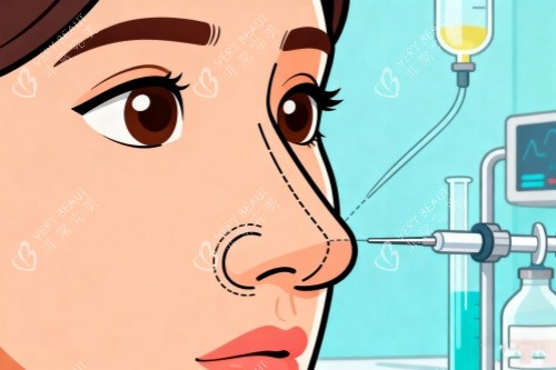 注射隆鼻卡通图展示