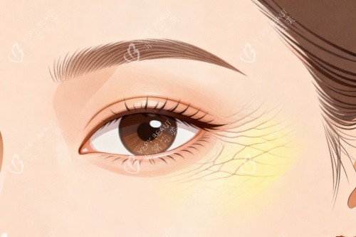 眼角细纹卡通展示图