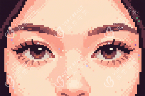 双眼皮像素画