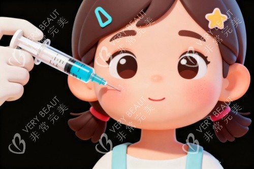 面部玻尿酸注射卡通图