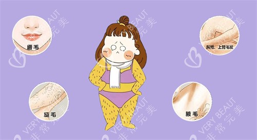 不同区域需脱毛的毛发 不同区域需脱毛的毛发