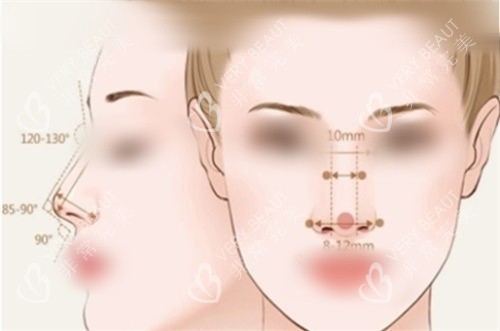 隆鼻后正面侧面展示图